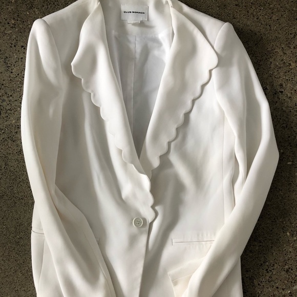 ❌SOLD❌ Club Monaco White Summer Blazer - Picture 6 of 10